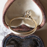 Solitario antico in oro 18K con diamante di taglio vecchia miniera (0.30ct ca.), anni ‘10/‘20