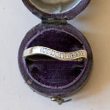 Anillo "V" vintage de oro de 14 quilates con diamantes (aprox. 0.10 quilates), años 70