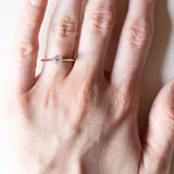 Solitario antico in oro 18K con diamante di taglio vecchia miniera (0.30ct ca.), anni ‘10/‘20