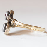 Antiker Contrarier aus 18 Karat Gold und Silber mit Diamanten im Rubin- und Rosettenschliff, Anfang des 900. Jahrhunderts