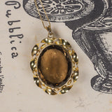 18K gold pendant with citrine quartz, 1950s