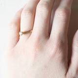 Vintage Solitär aus 18 Karat Gold mit Diamant im Brillantschliff (ca. 0.22 ct), 60er Jahre