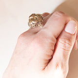 Vintage Cocktailring aus 8 Karat Gelbgold mit Citrin (ca. 2.60 Karat), 70er Jahre