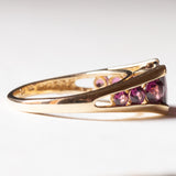 Anello vintage in oro 9K con tormaline viola, anni ‘70/‘80