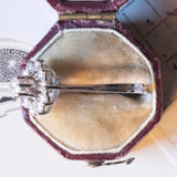 Anello vintage a margherita con diamanti (0.66ctw ca.), anni ‘60