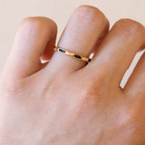 Pair of antique rings in 18K gold with black stones, early 1900s