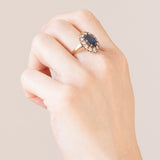 Vintage Ring aus 18 Karat Gold mit Saphiren (ca. 1.90 ctw) und Diamanten (ca. 1.30 ctw), 70er Jahre
