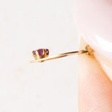 Paar Vintage Herzanhänger aus 18 Karat Gelbgold und Rubin, 60er Jahre