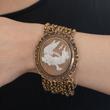 Antique 18K gold bracelet with shell cameo, early 900s