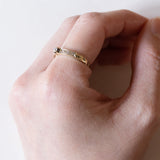 Anello vintage in oro 14K con diamanti (0.14ct ca.), anni ‘60/‘70
