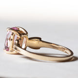 Anello vintage in oro 9K con topazio rosa, anni ‘80
