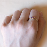 Vintage ring in 18K gold with rubies, 1970s