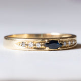 Кольцо из 18-каратного золота с сапфиром и бриллиантом, 70-е гг.