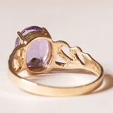 Anello vintage in oro 9K con ametista (2.20ct ca.), anni ‘70/‘80