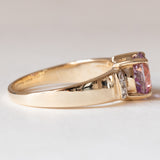 Vintage 9K Gold Pink Topaz Ring, 70s/80s