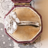 Anello vintage in oro bianco 18K con diamanti (1.50ctw ca.), anni ‘70/‘80