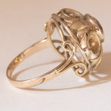 Vintage Cocktailring aus 8 Karat Gelbgold mit Citrin (ca. 2.60 Karat), 70er Jahre