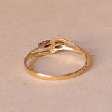 Vintage ring in 18K gold with rubies, 1970s