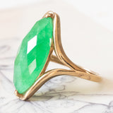 🍃Vintage Jadering aus 8K Gelbgold, 60er Jahre