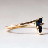 Vintage 14K gold and sapphire ring, 60s/70s