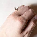 Solitario antico in oro 18K con diamante di taglio vecchia miniera (0.30ct ca.), anni ‘10/‘20