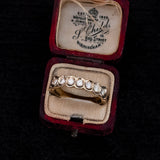 Vintage 14K gold ring with brilliant cut diamonds (0.35ctw approx.), 70s