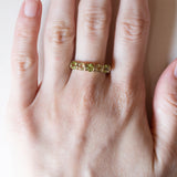 Anello vintage in oro 8K con peridoti, anni ‘80