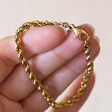 Bracelet en or 8 carats vintage souple, années 1960