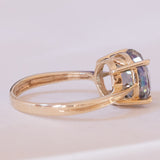🌙 Anello moderno in oro 9K con topazio mistico