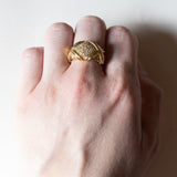 Anello vintage in oro 18K con diamanti (0.40ctw ca.), anni ‘70