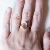 Vintage 18K gold moonstone ring, 1960s