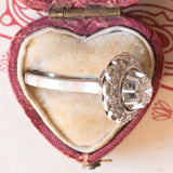 Vintage Daisy Ring aus 18 Karat Weißgold & Platindiamant (ca. 0.86 Karat), 60er
