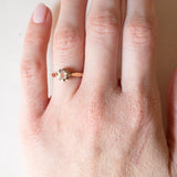 Antiker 18-karätiger Gelbgold- und Weißgold-Diamant im Fancy-Schliff (ca. 0.25 ct), Solitär, 10er/20er Jahre