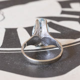 Винтажное кольцо из белого золота 18 карат с аквамарином, 70-е/80-е годы