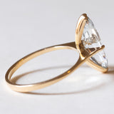 Винтажное кольцо из 18-каратного золота с голубым кварцем, 50–60-е годы