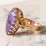 🔮Vintage Amethyst-Ring aus 14 Karat Gelbgold, 50er/60er Jahre