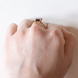 Anello vintage in oro 18K con granato, anni ‘50