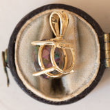 Современный кулон из 9-каратного золота с мистическим топазом