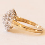 Vintage Diamantring aus 9 Karat Gelb- und Weißgold (ca. 0.40 Karat), 60er/70er Jahre