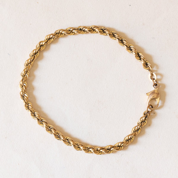 Bracelet Vintage Années 60 Plaqué Or 18k Signé - Longueur 19 Cm - État Neuf Visuel