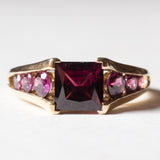 Anello vintage in oro 9K con tormaline viola, anni ‘70/‘80