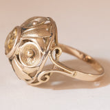Vintage Cocktailring aus 8 Karat Gelbgold mit Citrin (ca. 2.60 Karat), 70er Jahre