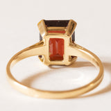 Anello vintage in oro 18K con granato, anni ‘50