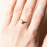 Vintage 18K Gold Zwei-Herz-Ring, 50er/60er Jahre