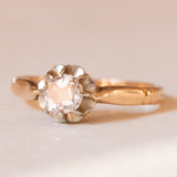 Antiker 18-karätiger Gelbgold- und Weißgold-Diamant im Fancy-Schliff (ca. 0.25 ct), Solitär, 10er/20er Jahre