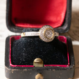 Bague vintage en or 18 carats avec diamants (0.35 ctw environ), années 70