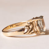 Anello vintage in oro 9K con acquamarina (2.50ct ca.), anni ‘70/‘80