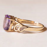 Anello vintage in oro 9K con ametista (2.20ct ca.), anni ‘70/‘80