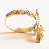 Винтажное кольцо со змеей из 14-каратного желтого золота, 60-е годы