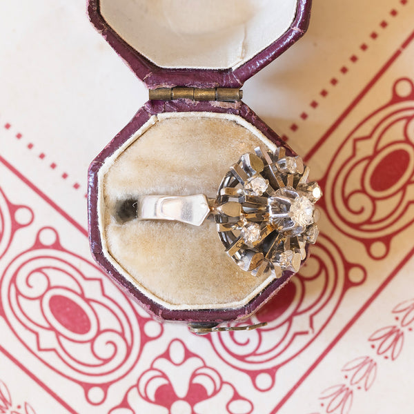 Anello antico in platino con diamanti (0.30ctw ca.), anni ‘30/‘40
